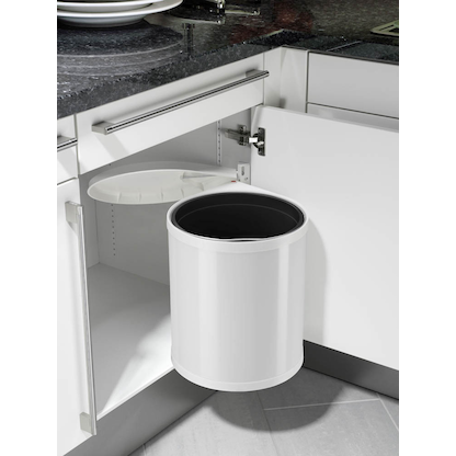 Artikelbild 2 für Hailo 3555-001 Einbau-Mülleimer 15,0 l weiß, Artikelnummer 902302