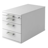 Artikelbild 1 für HAMMERBACHER Solid TC30 Rollcontainer weiß 4 Auszüge 42,8 x 80,0 x 51,2 cm, Artikelnummer 344395