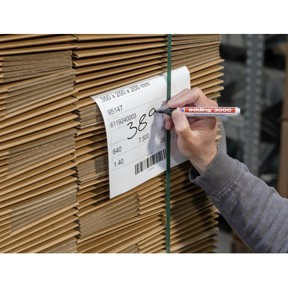 Artikelbild 8 für AKTION: edding 3000 Permanentmarker schwarz 1,5 - 3,0 mm, 10 St., Artikelnummer 103143