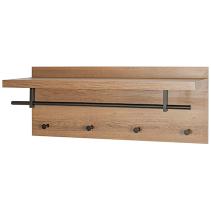 Artikelbild 4 für HAKU Möbel Wandgarderobe 37144 eiche Holz 4 Haken 75,0 x 30,0 cm, Artikelnummer 965602