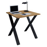 Artikelbild 1 für VCM my office Lona Schreibtisch honig-eiche quadratisch, X-Fuß-Gestell schwarz 80,0 x 80,0 cm, Artikelnummer 268439
