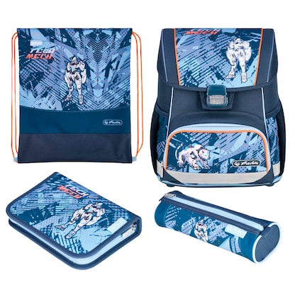 Artikelbild für herlitz Schulranzen-Set Loop Plus TechMech Kunstfaser grün, Artikelnummer 556393