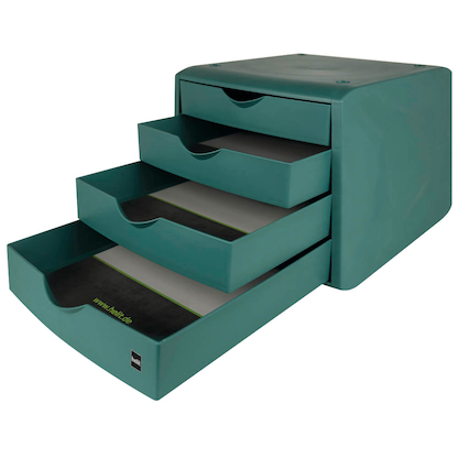 Artikelbild 3 für helit Schubladenbox the green chameleon grün H6429552, DIN A4 mit 4 Schubladen, Artikelnummer 823751