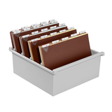 Artikelbild 1 für HAN Karteikasten DIN A4 für 1.300 Karteikarten grau ohne Deckel, Artikelnummer 786970