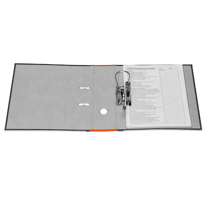 Artikelbild 6 für AKTION: 10 LEITZ 1080 Ordner orange marmoriert Karton 8,0 cm DIN A4, Artikelnummer 653786