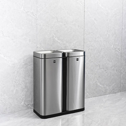 Artikelbild 2 für helit the twin bin Mülltrenner 2x 30,0 l edelstahl, Artikelnummer 223626