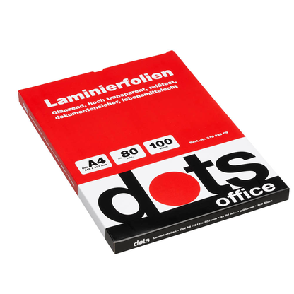 Artikelbild 10 für 100 dots Laminierfolien glänzend für A4 80 micron, Artikelnummer 218239