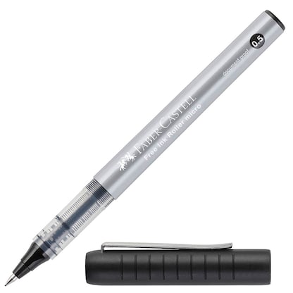 Artikelbild 1 für FABER-CASTELL Free Ink Tintenroller grau 0,5 mm, Schreibfarbe: schwarz, 1 St., Artikelnummer 589836