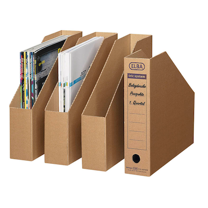 Artikelbild 2 für 12 ELBA Archiv-Stehsammler tric system braun, Artikelnummer 748681