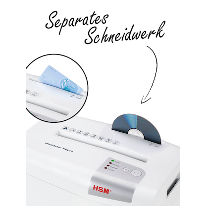 Artikelbild 6 für AKTION: HSM shredstar X6pro Aktenvernichter mit Partikelschnitt P-5, 2 x 15 mm, bis 6 Blatt, weiß, Artikelnummer 381595