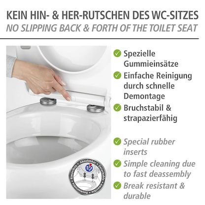 Artikelbild 4 für WENKO WC-Sitz mit Absenkautomatik Pusteblumen weiß, Artikelnummer 666047