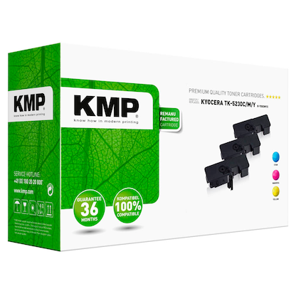 Artikelbild 2 für KMP K-T83CMYX cyan, magenta, gelb Toner kompatibel zu KYOCERA TK-5230C/M/Y, 3er-Set, Artikelnummer 663643