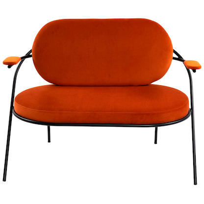 Artikelbild 2 für meet powered by PAPERFLOW 2-Sitzer Sofa SATURNE rost schwarz Stoff, 1 St., Artikelnummer 231349