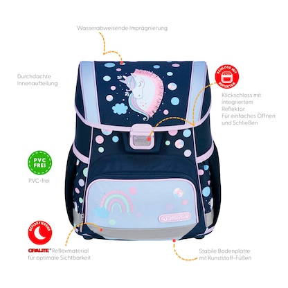 Artikelbild 7 für herlitz Schulranzen-Set Loop Plus Unicorn Dreams Kunstfaser grün, Artikelnummer 556328