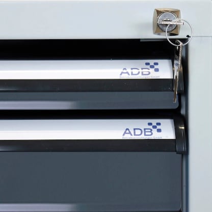 Artikelbild 4 für ADB Werkbank lichtgrau, anthrazitgrau 6 Schubladen 150,0 x 75,0 x 85,0 cm, Artikelnummer 204657