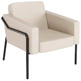 Artikelbild 1 für medso powered by PAPERFLOW Sessel MEDSO L creme schwarz Kunstleder, 1 St., Artikelnummer 522536