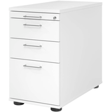 Artikelbild 1 für HAMMERBACHER Solid SC40 Standcontainer weiß 4 Auszüge 42,8 x 80,0 x 72,0 - 76,0 cm, Artikelnummer 992446