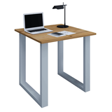 Artikelbild 1 für VCM my office Lona Schreibtisch honig-eiche quadratisch, U-Fuß-Gestell silber 80,0 x 80,0 cm, Artikelnummer 268288