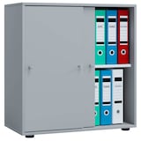 Artikelbild 1 für VCM my office Schiebetürenschrank L Lona, 913947 grau 1 Fachboden 70,0 x 37,0 x 74,0 cm, Artikelnummer 886015