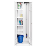 Artikelbild 1 für Gürkan Putzmittelschrank 112296 verkehrsweiß 60,0 x 50,0 x 180,0 cm, aufgebaut, Artikelnummer 440279