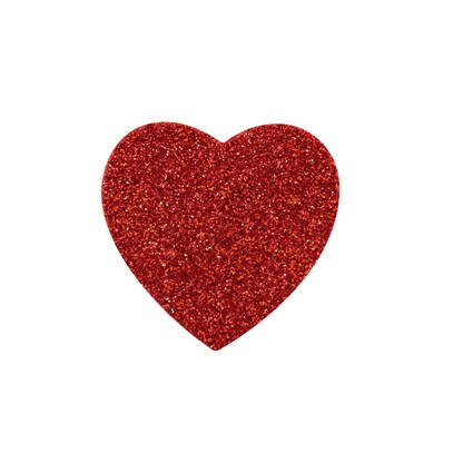 Artikelbild 5 für folia Moosgummi Glitter Herzen rot und silber 40 St., Artikelnummer 479614