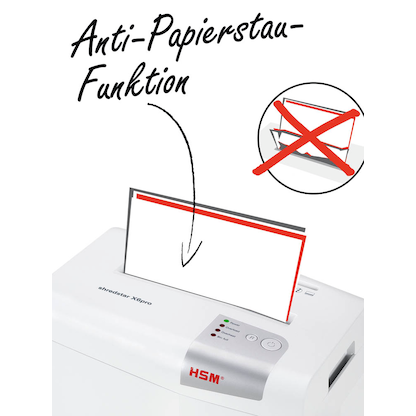 Artikelbild 8 für AKTION: HSM shredstar X6pro Aktenvernichter mit Partikelschnitt P-5, 2 x 15 mm, bis 6 Blatt, weiß, Artikelnummer 381595