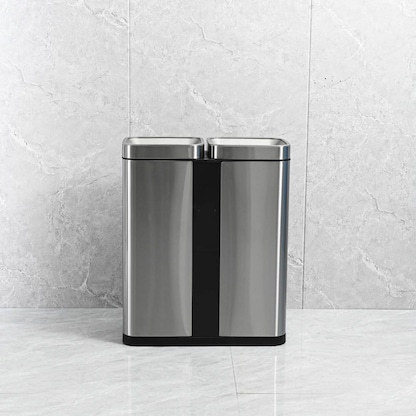 Artikelbild 5 für helit the twin bin Mülltrenner 2x 30,0 l edelstahl, Artikelnummer 223626