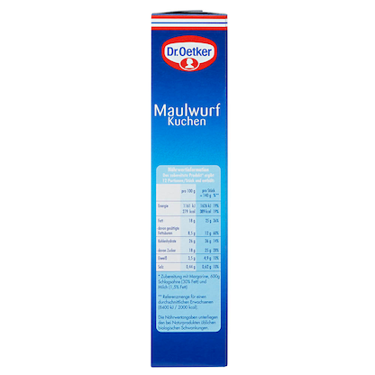 Artikelbild 4 für Dr. Oetker Maulwurf Kuchen Backmischung 435,0 g, Artikelnummer 195703