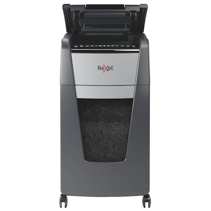 Artikelbild 8 für AKTION: Rexel Optimum AutoFeed+ 300X Aktenvernichter mit Partikelschnitt P-4, 4 x 26 mm, bis 300 Blatt, schwarz mit 60 Euro CashBack, Artikelnummer 267577