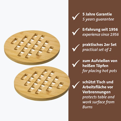 Artikelbild 4 für 2 WESTMARK Untersetzer Tapas + Friends hellbraun 20,0 cm, Artikelnummer 996936