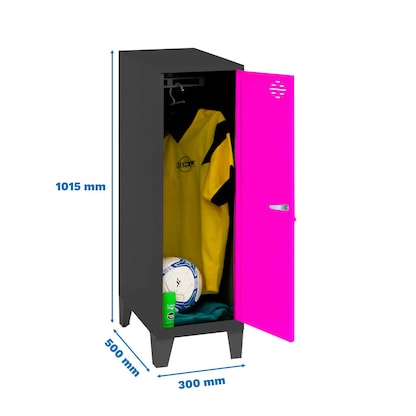 Artikelbild 2 für Simonrack Spind SIMONLOCKER DISM SINGLE anthrazit, pink 8425437120350, 1 Schließfach 30,0 x 50,0 x 101,5 cm, Artikelnummer 356267