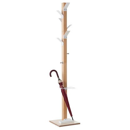 Artikelbild 1 für PAPERFLOW Kleiderständer easyCloth Wood Range Modell A PECPP.13 weiß Holz 8 Haken 32,0 x 178,0 cm, Artikelnummer 533638