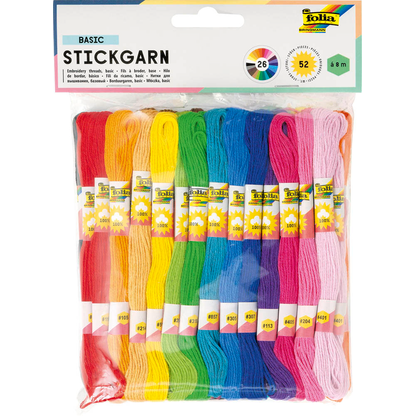 Artikelbild 2 für folia Garn zum Sticken matt mehrfarbig 1,0 mm x 8,0 m, Artikelnummer 479111