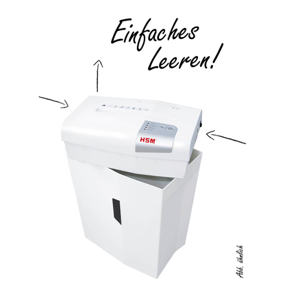 Artikelbild 10 für AKTION: HSM shredstar X6pro Aktenvernichter mit Partikelschnitt P-5, 2 x 15 mm, bis 6 Blatt, weiß, Artikelnummer 381595