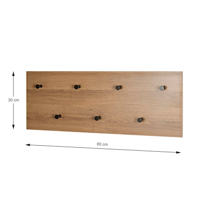 Artikelbild 3 für HAKU Möbel Wandgarderobe 37142 eiche Holz 7 Haken 80,0 x 30,0 cm, Artikelnummer 965436