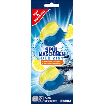 Artikelbild für GUT&GÜNSTIG 2IN1 Spülmaschinen-Deo 2 St., Artikelnummer 990844