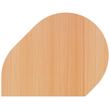 Artikelbild 1 für HAMMERBACHER Anbautisch höhenverstellbar Orbis buche, silber Tropfenform 103,0 x 80,0 x 68,0 - 76,0 cm, Artikelnummer 151957