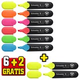 Artikelbild 1 für 6 + 2 GRATIS: Schneider Job Textmarker farbsortiert, 6 St. + GRATIS 2 St., Artikelnummer 322079