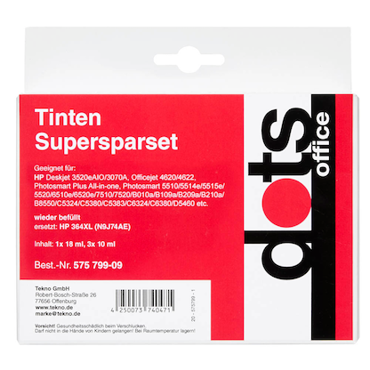 Artikelbild 6 für dots schwarz, cyan, magenta, gelb Druckerpatronen kompatibel zu HP 364XL (N9J74AE), 4er-Set, Artikelnummer 575799