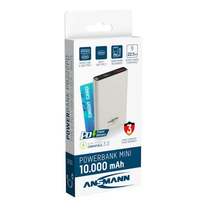 Artikelbild 3 für ANSMANN PB222PD Powerbank 10.000 mAh weiß, Artikelnummer 654796