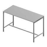Artikelbild 1 für Quadrifoglio Stehtisch Creo grau rechteckig, 4-Fuß-Gestell alu, 180,0 x 80,0 x 107,0 cm, Artikelnummer 670493
