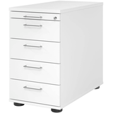 Artikelbild 1 für HAMMERBACHER Solid SC50 Standcontainer weiß 5 Auszüge 42,8 x 80,0 x 72,0 - 76,0 cm, Artikelnummer 992685