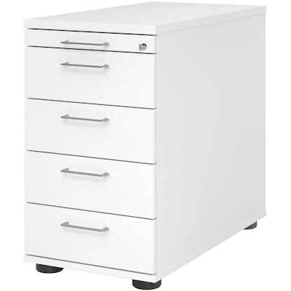 Artikelbild für HAMMERBACHER Solid SC50 Standcontainer weiß 5 Auszüge 42,8 x 80,0 x 72,0 - 76,0 cm, Artikelnummer 992685