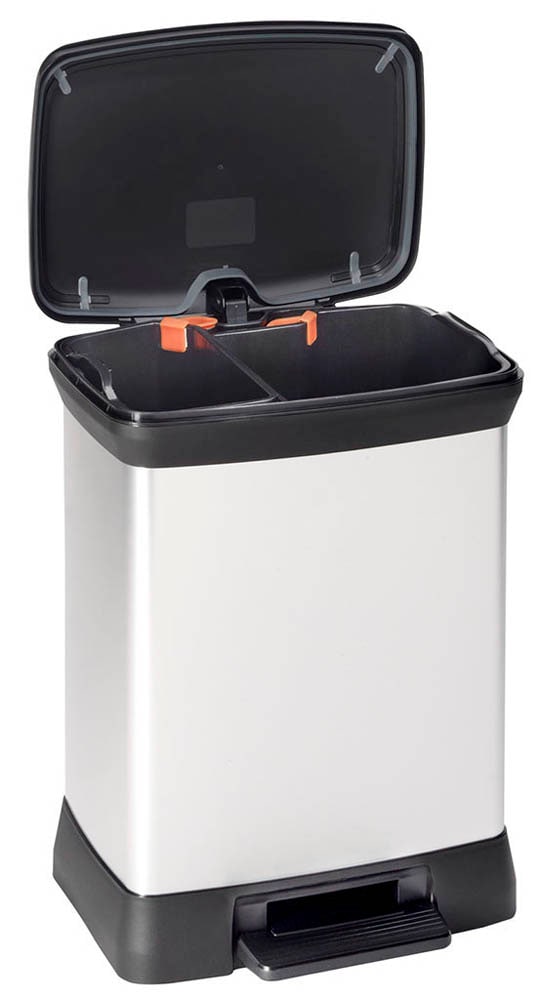 curver DECOBIN DUO Mülltrenner 10,0 + 18,0 l silbermetallic, 1 St ...