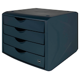 Artikelbild 1 für helit Schubladenbox the green chameleon blau H6429534, DIN A4 mit 4 Schubladen, Artikelnummer 823747