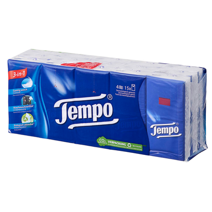 Artikelbild 3 für Tempo Taschentücher Klassik 4-lagig weiß, 15x 10 Tücher, Artikelnummer 203341