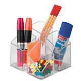 Artikelbild 1 für HAN Stiftehalter SCALA transparent Polystyrol 4 Fächer 12,5 x 12,5 x 10,0 cm, Artikelnummer 120725
