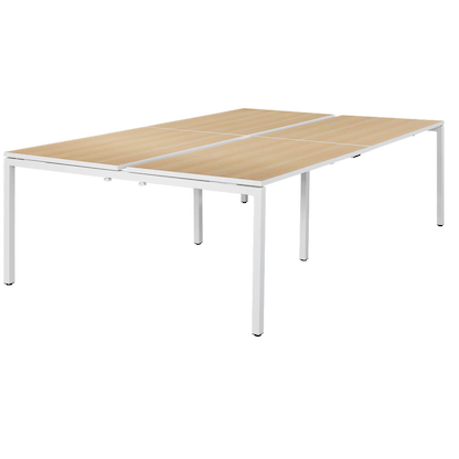 Artikelbild 9 für PAPERFLOW easyDesk Doppelschreibtisch buche rechteckig, 4-Fuß-Gestell weiß 280,0 x 166,0 cm, Artikelnummer 527921