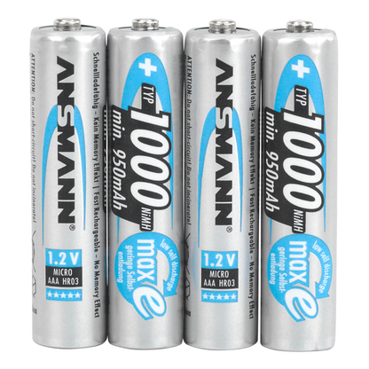 Artikelbild 4 für 4 ANSMANN Akkus maxE Micro AAA min. 950 mAh, Artikelnummer 890386