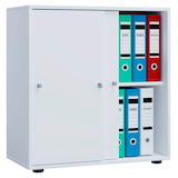 Artikelbild 1 für VCM my office Schiebetürenschrank L Lona, 913943 weiß 1 Fachboden 70,0 x 37,0 x 74,0 cm, Artikelnummer 886008